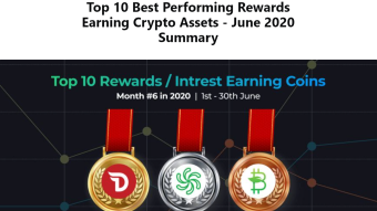 Top 10 Best Performing Rewards Earning Crypto Assets - June 2020 Summary