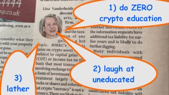 FT basically drops crypto coverage for the Jubilee issue - Lex monkey biz - Japan stable coin regs - bonus BTC taxes agony aunt column from last week filled with non-info