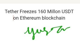 Tether Freezes 160 Millon USDT on Ethereum blockchain