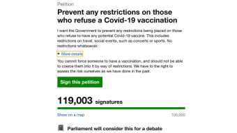 UK Parliamentary Anti COVID-19 Vaccination Petition Passes 119,000 Signatures
