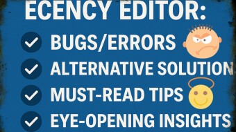 "Ecency Editor: Bugs/Errors, Alternative Solutions, Must-Read Tips, and Eye-Opening Insights!"  [ENG/ITA]