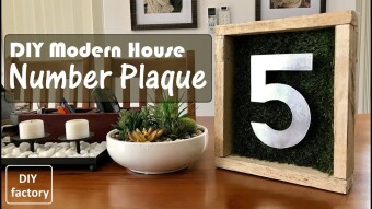 Modern House Number Plaque