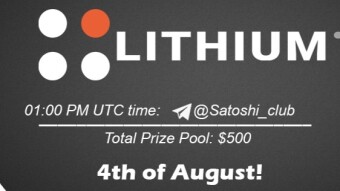 Join the AMA of Satoshi Club x Lithium Finance . Rewards: 500 USDT, August 4th.