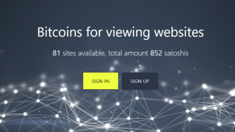 Earn Bitcoins for viewing websites
