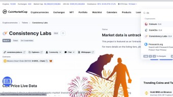 Latest Mile stone for Consistency Labs CLX token to be listed on Coinmarketcap