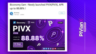 PIVX Privacy Coin Biconomy New Listing with Earn Plan