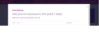 Brave Browser: The 7 Day Ads History and how to reset it.
