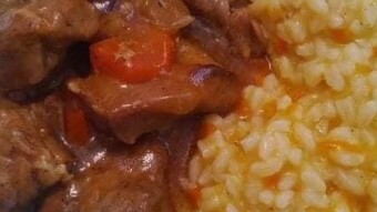 Foodbook #1084 beef meat with rice
