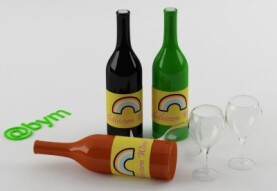 Step by Step 3Ds Max Slothicorn Wine Bottle and Goblet Modeling