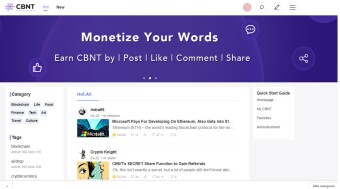 CBNT almost similar to Publish0x " Earn more CBNT by post (the same posts you share on Publish0x), comment, like or sharing posts"