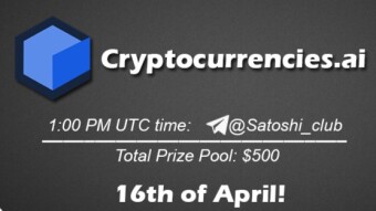 Join the AMA of Satoshi Club x cryptocurrencies.ai. Rewards: 500 USDT, April 17th.
