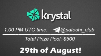 Join the AMA of Satoshi Club x Krystal. Rewards: 500 USDT, August 29th.