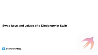 Swap keys and values of a Dictionary in Swift