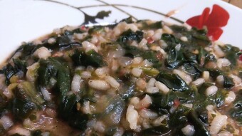 Foodbook #698 spinach and rice – Spanakorizo