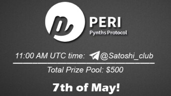 Join the AMA of Satoshi Club x PERI Finance. Rewards: 500 USDT, May 7th.