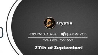 Join the AMA of Satoshi Club x Cryptia. Rewards: 500 USDT, September 27th.