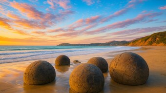 The Moeraki Boulders of New Zealand