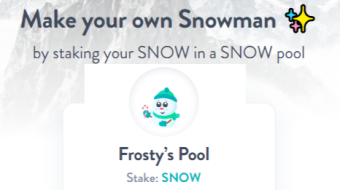 Do you wanna build a snowman? Deposit $SNOW in Frosty's Pool!