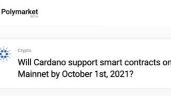 The interesting bet on Polymarket on weather Cardano will get smart contracts by October 1st