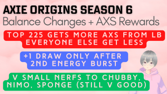 Start of Season 6 Balance Changes & Updates in Axie Infinity: Origins