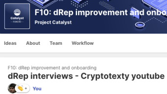 dRep interviews - Cryptotexty youtube channel - Cardano Project Catalyst Fund10 Proposal
