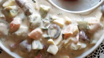 Healthy Yogurt And Fruits Mix Salad Recipe