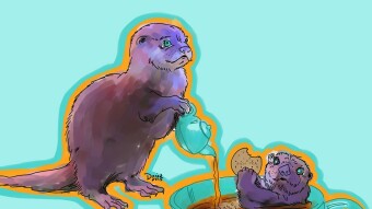 Finished another piece and its another Otter Tea Party