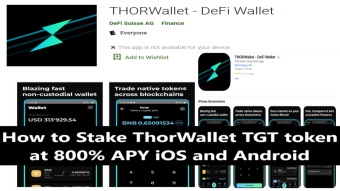 How to Stake in Thorwallet TGT Token for 800% APR