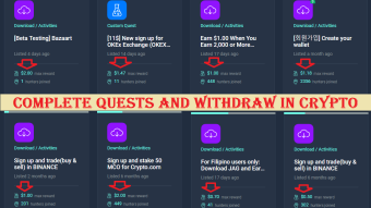 Complete Quests and Earn Crypto on ReviewHunt (3$ Minimum Withdraw)