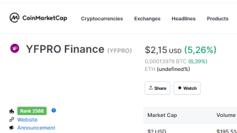Yield Farm #Airdrop 4 YFPRO about $ 10