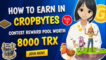Different Ways to Earn on Cropbytes | Cropbytes Contest Reward Pool Worth 8000 TRX