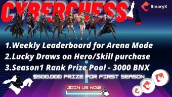 BinaryX CyberChess grant launch with $500,000 rewards!