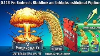 Morgan Stanley Just launched the "Nuclear Option" by undercutting BlackRock’s Bitcoin ETF Fee by 44% Today