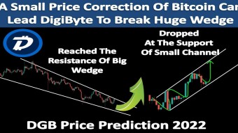 Small Price Correction Of Bitcoin Can Lead DGB To Break Huge Wedge | DigiByte Price Prediction 2022
