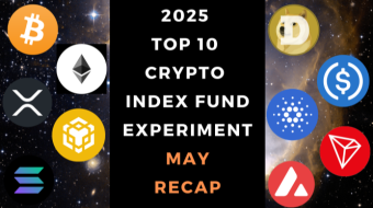 EXPERIMENT - Tracking 2025 Top Ten Cryptocurrencies – Month Five - Down -13%