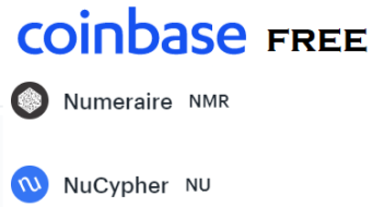 Free Token at COINBASE - Numeraire NMR and NuCypher NU - (DEU-ENG)