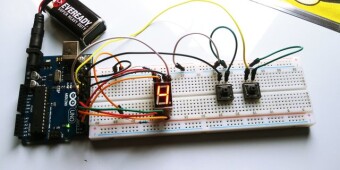 ARDUINO 7-segment and push buttons counter(tutorial)