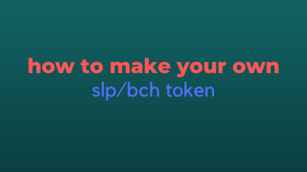 Making your own SLP token
