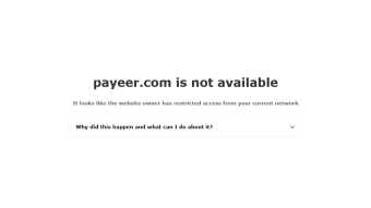 Payeer not accessible in India