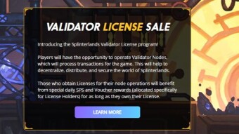 I got me the Validator Node License in Splinterlands. Some thoughts...