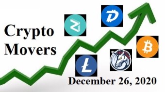 Top 5 Cryptocurrency Movers for December 26, 2020