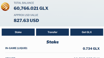 One step closer to my GLX staking target