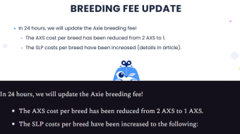 Changes in the Axie Infinity Breeding Economy