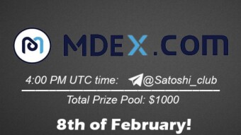 Join the AMA of Satoshi Club x Mdex. Rewards: 1000 USDT, February 12th.