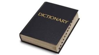Dictionary of terms