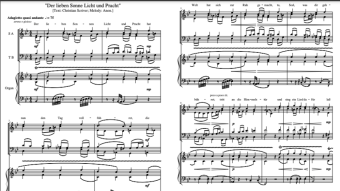 Chorale Harmonization on "Der lieben Sonne Licht und Pracht" [Philip Daniel; 2018]