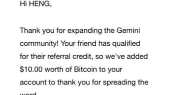 Got my third Gemini referral credit - and an introspective reflection