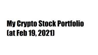 My Crypto Stock Portfolio (at Feb 19/21)