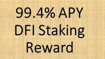 Attractive DFI Staking Reward Of 99.4% APY