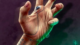 The hand. This Art is based on the developments of the “Neon Corp”.